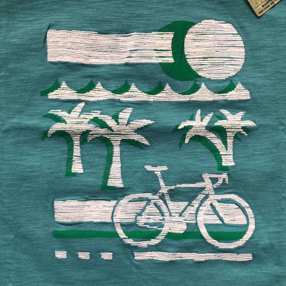 FAT FACE EMBROIDERED BIKE / PALM TEE (M) 🍁